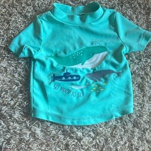 Carter's Aqua Swim Rashguard with Whale and Submarine